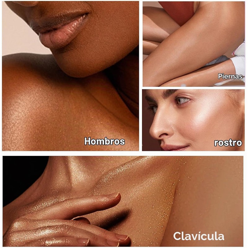 Loción Bronceadora para Cuerpo, Base Maquillaje Waterproof, 02