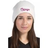 Peerless Embroidery Chicago Cuffed Ribbed Beanie Hat White