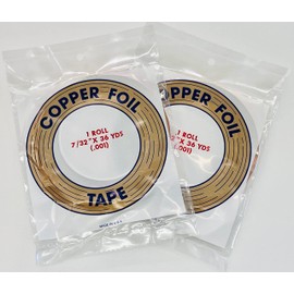 2 Rolls/Pack 7/32 Edco Copper Foil (Copper Backed