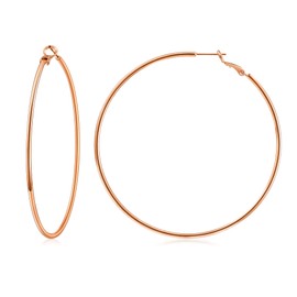 Gacimy Gold Hoop Earrings for Women 14K Gold Plated, 925 Sterling Silver Post hoops for Women, Brass, No Gemstone