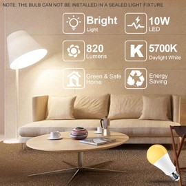 SUNNEST LED Color Changing Light Bulb, 820LM Dimmable E26 10W RGBW, Mood Light Bulb with Timing Remote, 120 Colors Screw Base Lights for Home Decor, Bedroom, Stage, Party