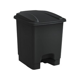 Zedfire Trash Can with Foot Pedal, Hands-Free Recycle Bin, Black, 4 Gallon Rectangular Step-On Commercial Garbage Can for Restaurant/Office/Kitchen