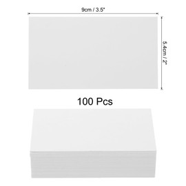 MECCANIXITY 100 Business Card Stock 3.5" x 2" Blank Business Cards for Laser Printer Small Message Card Graffiti Scrapbooking DIY Thanks Cards, White