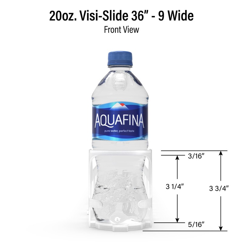 Display Technologies Visi-Slide Gravity-Fed Beverage Glide for Angled Shelves (Pack