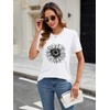 BAOKUAN Women Trendy Tops Sunflower Graphic Loose Summer Tees T-Shirts