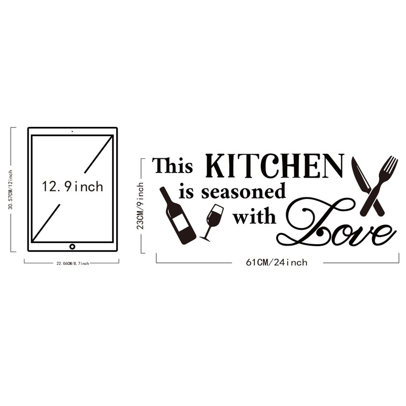 SUPERDANT Kitchen Wall Stickers This Kitchen is Seasoned with Love