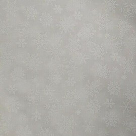 Unbranded 1yd x 43" 100% cotton, Christmas Cheer, White Snowflakes on White