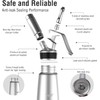 SimCoker Whipped Cream Dispenser,Aluminum 500ml Whipped Cream Maker,3 Decorating Nozzles,1