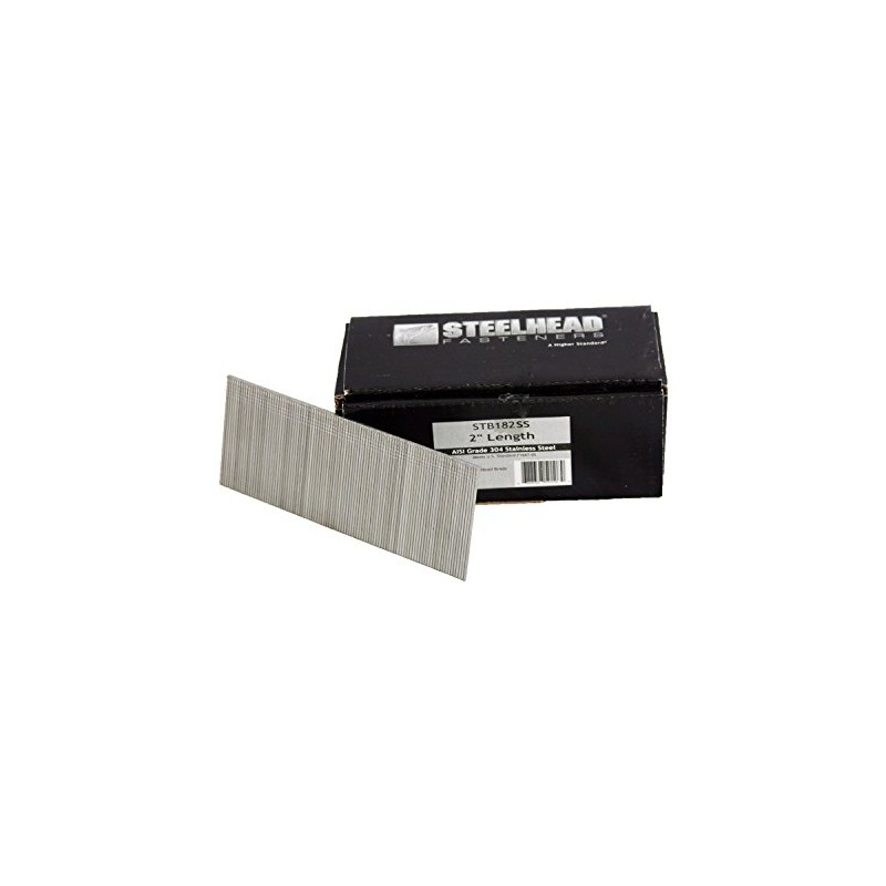 Steelhead STB182SS 18-Gauge 2-inch Stainless Steel Brad Nails, 5,000-Pack