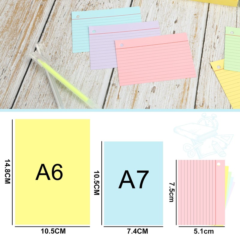 Koogel A8 Small Revision Cards, 500PCS Index Cards Flash Cards