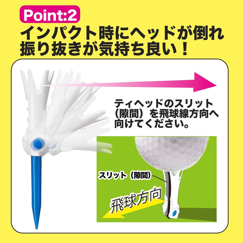 Tabata GV1421 Golf Tee, Plastic Folding Compact Pocket Tee, 45mm