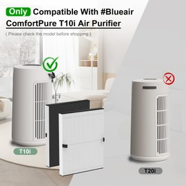 Jusfoouo T10i Replacement Filter for ComfortPure 3-in-1 Air Purifier, H13 HEPA and Activated Carbon Filter, 2 Pack