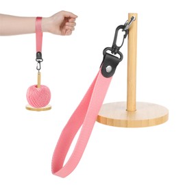 Portable Wrist Yarn Holder, Yarn Ball Holder with Wristband, Yarn Holder for Crocheting Wooden Yarn Spool Rack with Crossbody Strap for Knitting Supplies, and Craft Lovers
