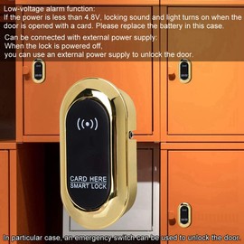 Keyless Electronic Cabinet Lock, Keyless Cabinet Locks Plastic Smart Lock Fingerprint Lock for Wooden Cabinet Drawer Cabinet Wardrobe Letter Box