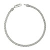 JewelryWeb 925 Sterling Silver Hollow Franco Chain-Silver 3mm Bracelet 8