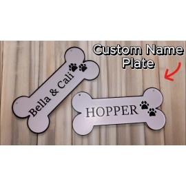 Homemade Custom Dog Bone Name Sign | Dog Decor | Dog Name Plate | Dog Sign | Food Sign