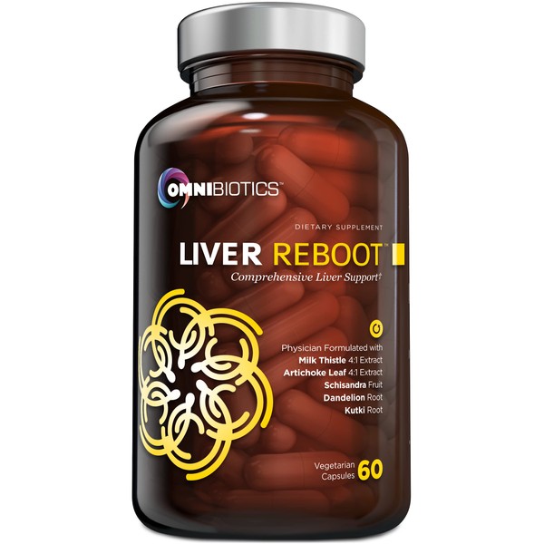 OmniBiotics Liver Detox Supplement, Liver Cleanse Support | Milk Thistle Extract, Globe Artichoke, Dandelion Root | 60 Vegan Capsules