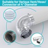 Chiligent 4 Inch 90 Degree Galvanized Dryer Vent Elbow, 2