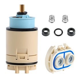 RP70538/RP73625 Single Function Pressure Balance Cartridge Replacement, Compatible with Peerless/Delta Shower Cartridge Replacement Single Handle Tub and Showers Faucet (RP73625 Check Valve Included)