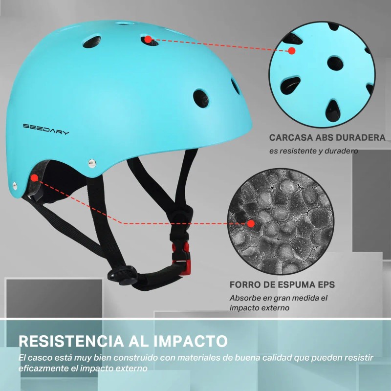 7pzs Kit De Proteccion Casco Codo Mano Patinaje Rodilla Niño