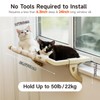 MEWOOFUN Window Sill Perch for Indoor Cats, One-Step Sliding Clamping