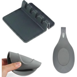 2 Piezas Reposa Cucharas de Cocina, Porta Cucharas de Cocina para Utensilios de Cocina,Soporte Organizador de Utensilios para Cocina, Ahorro de Espacio y Mantenimiento de la Higiene