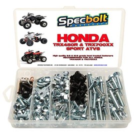 Specbolt Brand 150pc Bolt Kit. Fits: Honda TRX450R TRX450ER & TRX700XX Maintenance & Restoration Fasteners ATV Quad