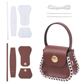 DIY Leather Min Purse Making Kit for Friend, Mini Handbags Making Kit for Women, Leather DIY Small Purse Kit for Birthday Gift, DIY Bucket Bag Making Kit for Friend