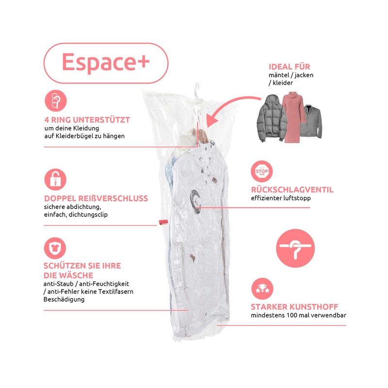 Compactor Espace Space Saving Vacuum Hanging Storage Bag for 5