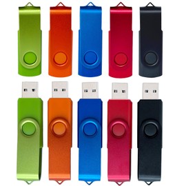 USB Stick 16 GB Pack of 10 Multicoloured USB 2.0 Memory Stick USB Sticks High Speed Data Storage