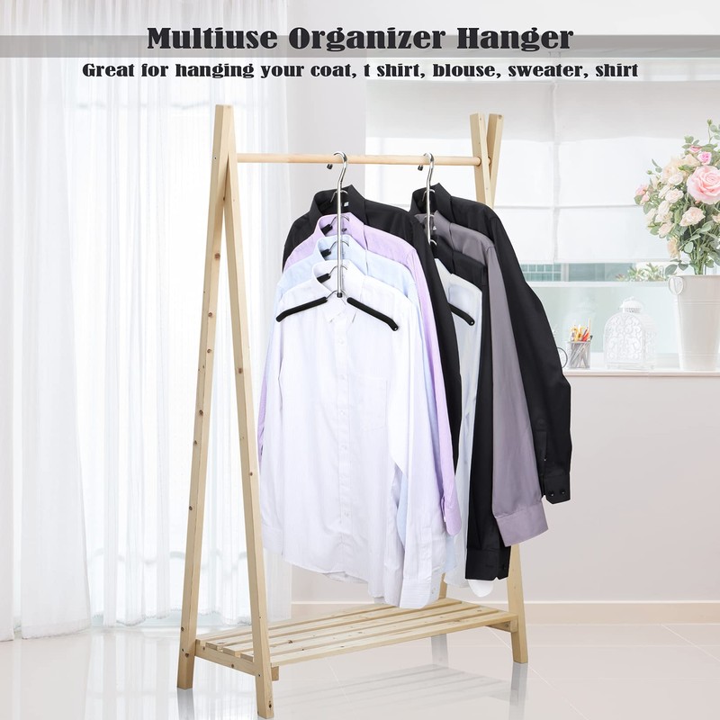 Hangers Space Saving Clothes Hanger 2 Packs Swing Arm Non