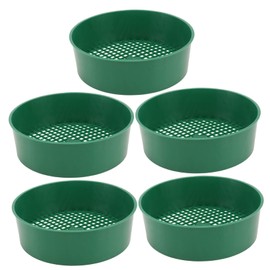 CIYODO 5pcs Plastic Mesh Sieve Sifter for Gardening Large Plastic Planters Mesh Filter Sifter Soil Strainer Compost Classifier Sifting for Kids Large Soil Sieve Manual Gardening Supplies