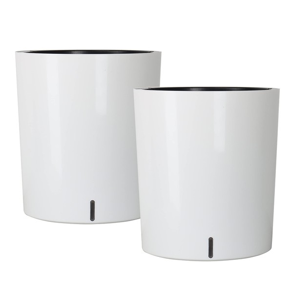 SAROSORA Large Round Self Watering Planter Pot 12.5'' 2-Pack for