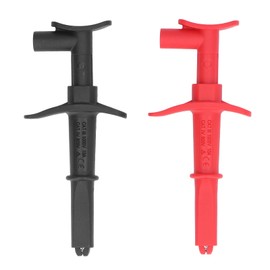 Test Hooks, 1 Pair Test Hook Clip, Crocodile Clip, High Voltage Differential Test Hook, Red, Black, Accessory Set Kit for Test Probes and Lines