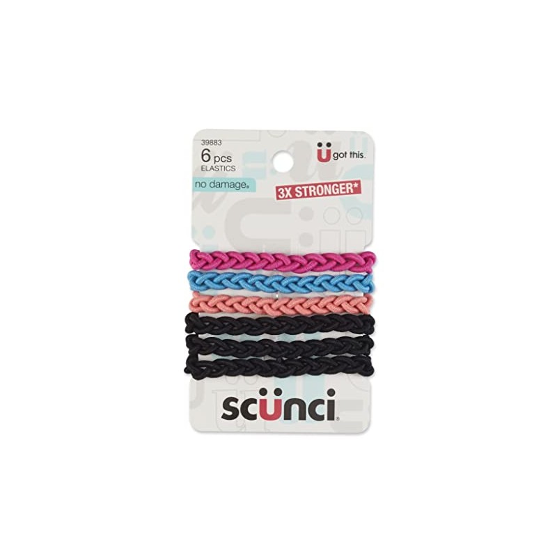 Scunci Everyday and Active Strand Elastics | Assorted Colors |
