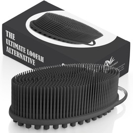 Avilana Avilana Silicone Body Scrubber ?ual-Sided Exfoliator for Men & Women, Gentle Loofah Alternative, Easy-to-Clean Silicone Shower Scrubber
