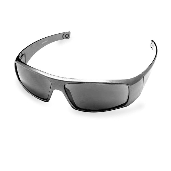 Boomer Eyeware Classic Wrap Around Designer Reading Sunglasses for Men & Women, 3.00, Dark Silver