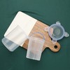 JUXYES Plastic Pickle Container Jar with Strainer Flip, Transparent Pickle