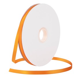Leyice 3/8 Inch Orange Satin Ribbon 100 Yards Double Faced Craft Ribbons Solid Color Fabric Ribbons Roll for Gift Wrapping Wedding and Festival Decor (Orange)