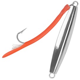 Diamond Jigs Saltwater Fishing Lures Casting Jigging Spoon Lures with Tube Tail Stainless Steel Hooks Trolling Lures Metal Jig Spoons for Deep Sea Surf Fishing Bluefish Striper Tuna Salmon