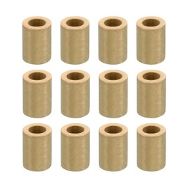 PATIKIL M6 Brass Spacers, 12 Pcs Metal Spacer Brass 6mm ID x 10mm OD x 15mm L Brass Spacers Screw Standoff for 1/4inch or M6 Screw Bolts