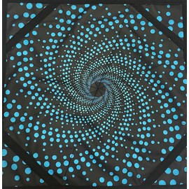 BVCY Flowstar Beginners Spinning Cloth Flow Star Juggling and Skill Toy Fingertip Rotating Flow Toy Dapo Star Blue (R01-Style2)