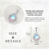 Birth Flower Chain Sterling Silver Lotus Flower Teardrop Pendant Necklace