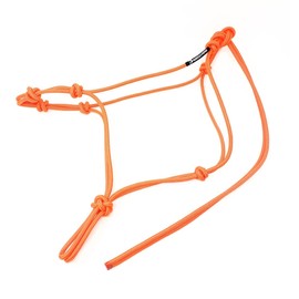 Knotty Girlz Horse Rope Training Halter - 4 Knot 1/4" Stiff Halter Cord - Used by Famous Trainers Multiple Sizes Multiple Colors (Neon Orange, Standard)