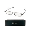 MicroVision Optical Flat Folding Reading Glasses With Compact Case For