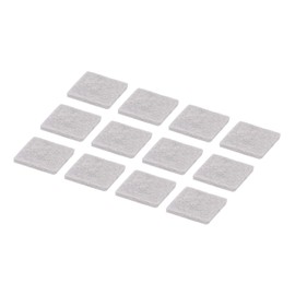 QUARKZMAN Pack of 24 Felt Furniture Pads, 1.6 Inch Square Small Felt Chair Leg Protectors Prevent Scratches for Furniture Hard Floor, Light Beige