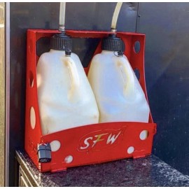 Unbranded Fuel Jug Rack Holder Dual Locking Mount W/ 2” Receiver Mount And Custom Name