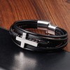 NEHZUS Faith Bracelet for Men for Men Cross Leather and