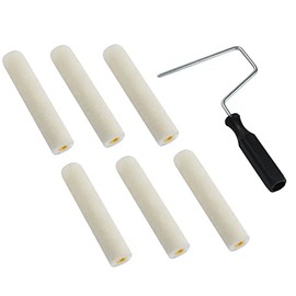 6 Inch Paint Roller with Frame, 6 in. Mini Mohair Paint Roller,3/4 in. nap for Smooth Surfaces