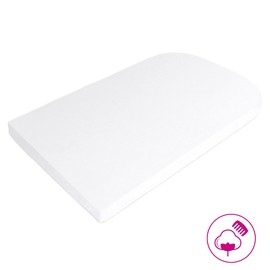 babybay Jersey Fitted Sheet Deluxe Organic Cotton Suitable for Mattress Cot Conversion Kit Original, Maxi and Box Spring, White